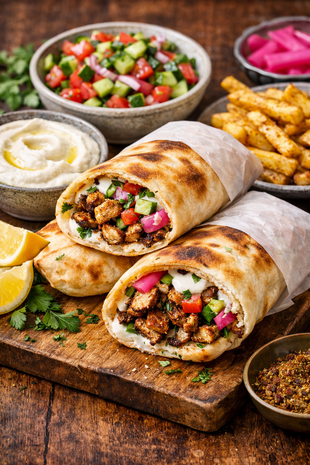 Chicken shawarma wraps live session