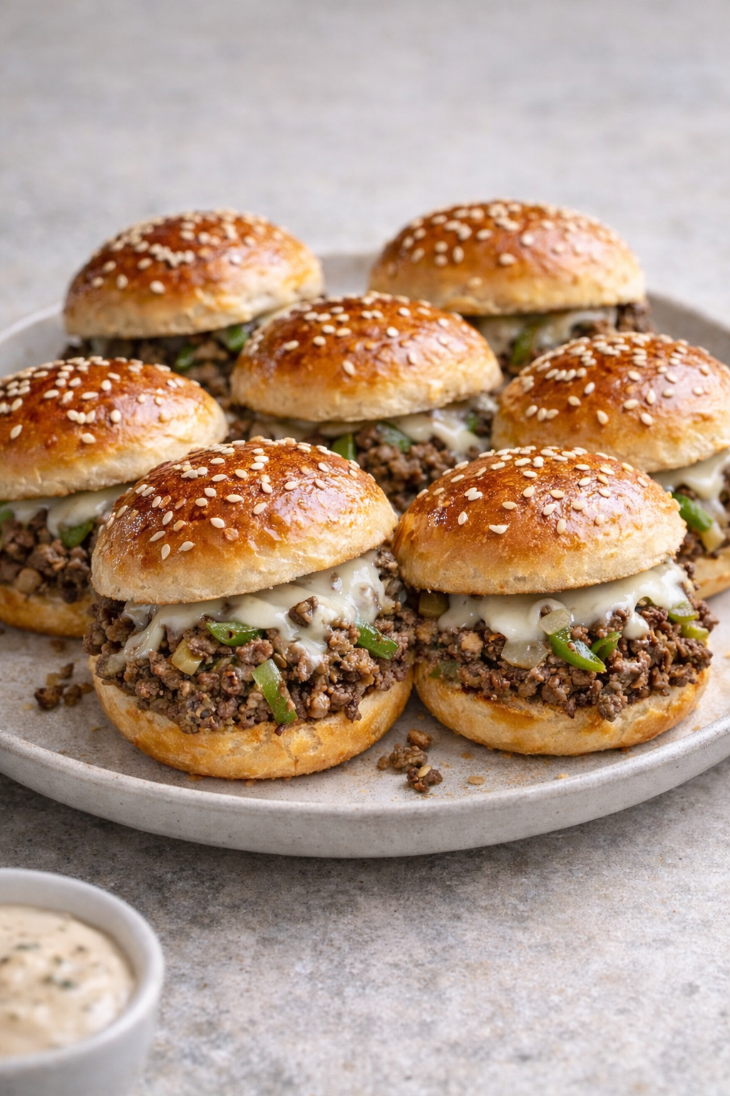 Philly cheesesteak sliders